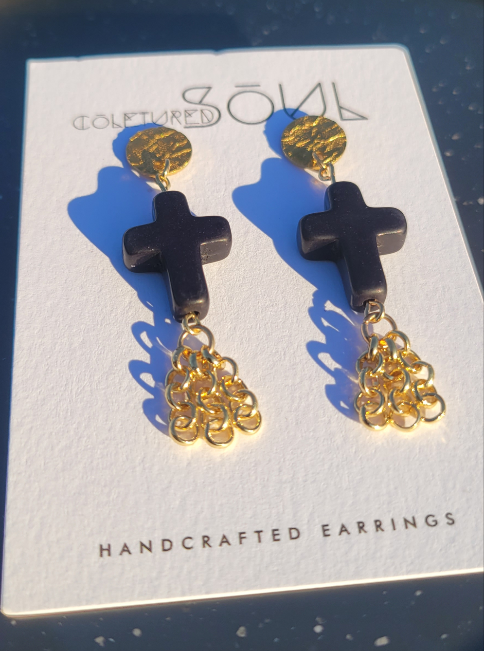 Kingdom Mini Cross- Black & Gold