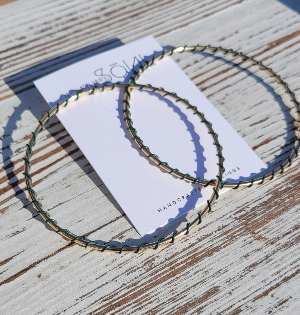 Hoops - Get Wired! Gold & Forest Green