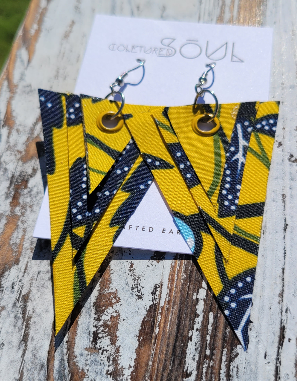 Fabric - Navy and Mustard