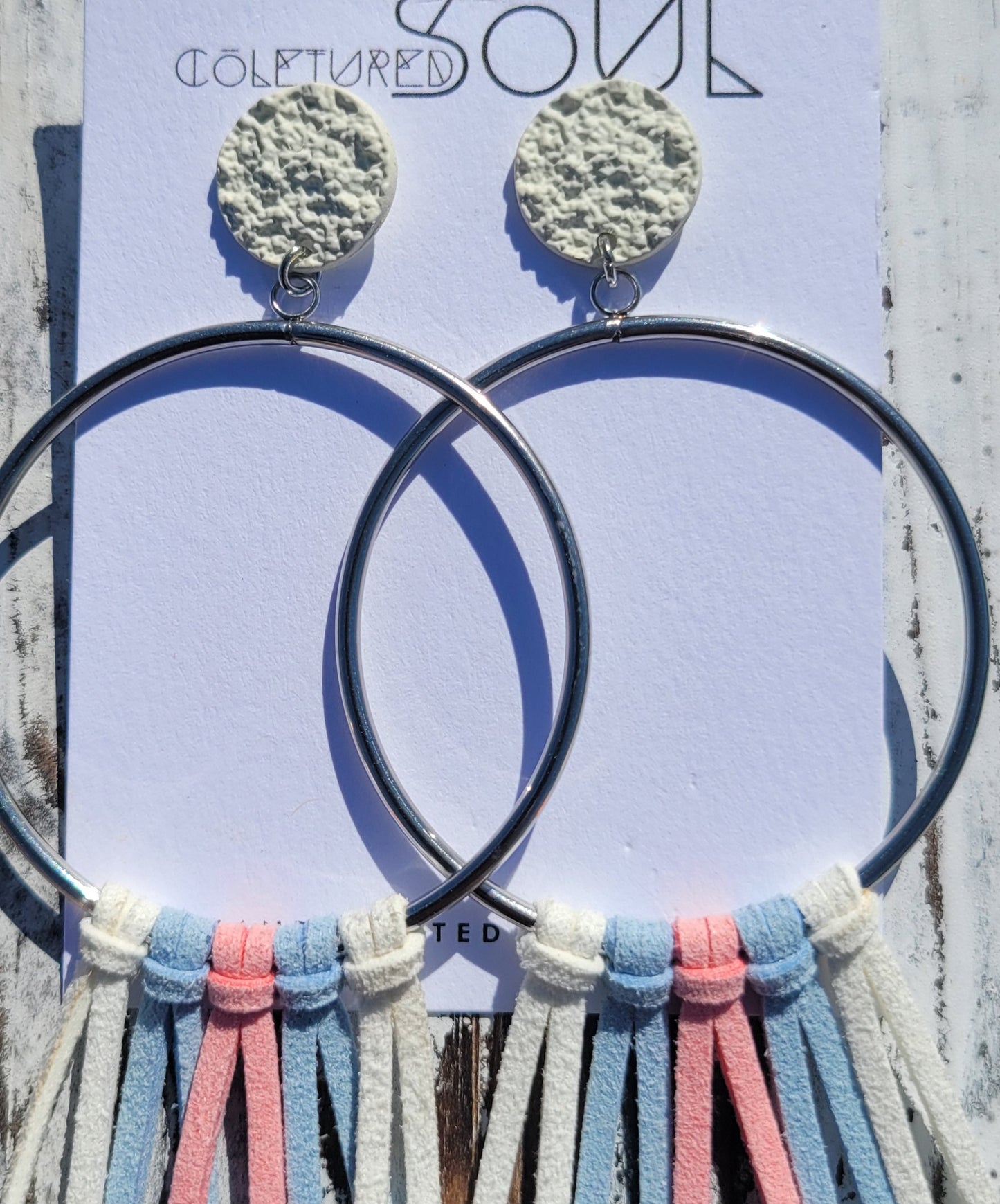 Faux Suede - Sky Blue and Pale Pink (small)