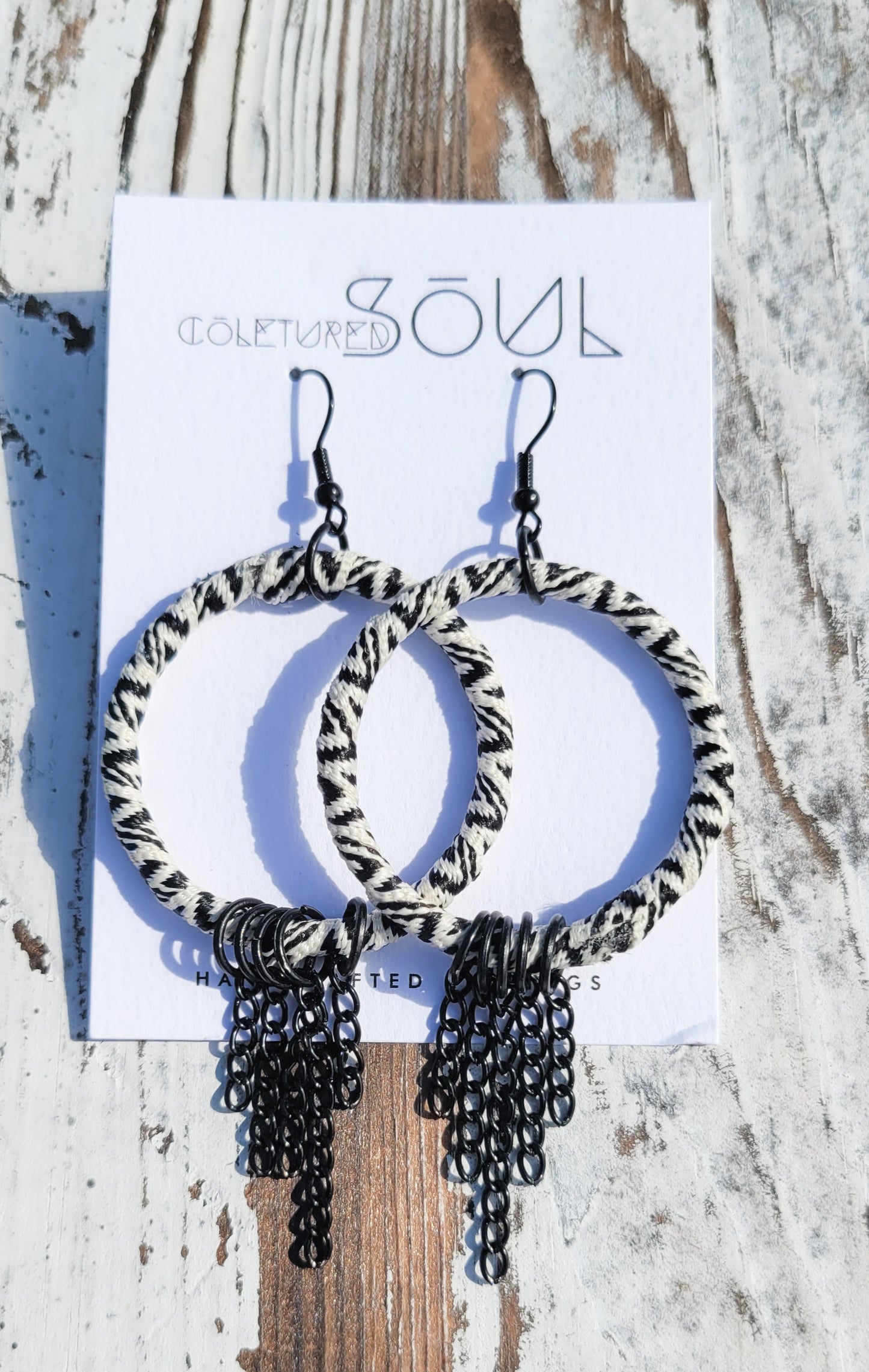 Hoops - B & W Chandelier (small)