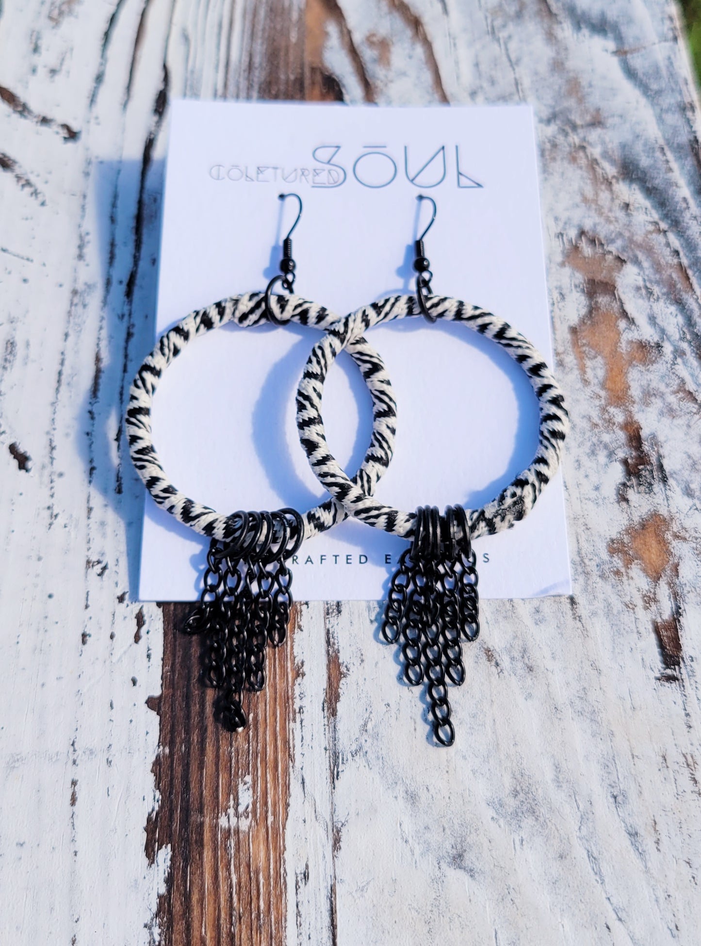 Hoops - B & W Chandelier (small)
