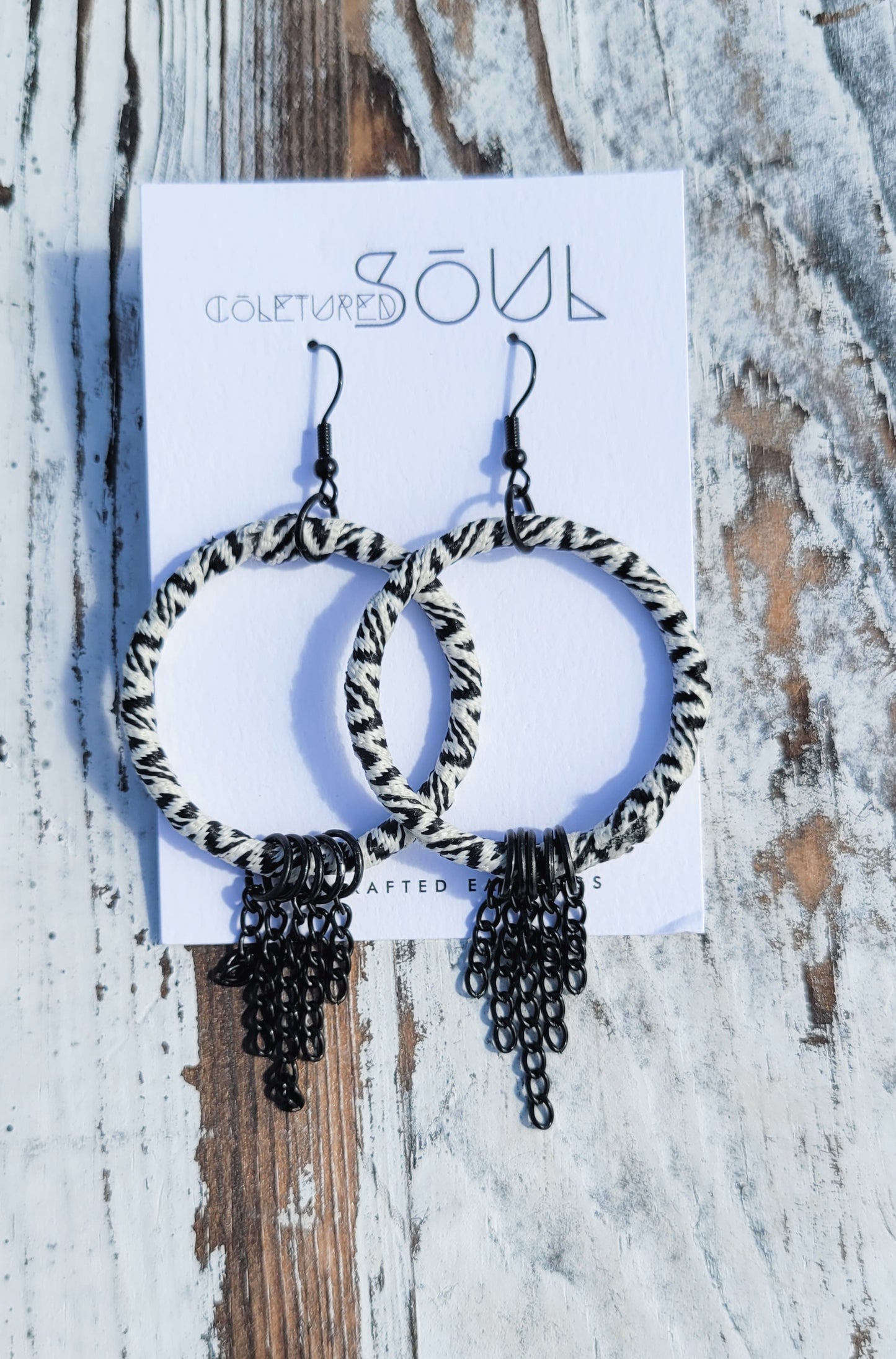 Hoops - B & W Chandelier (small)