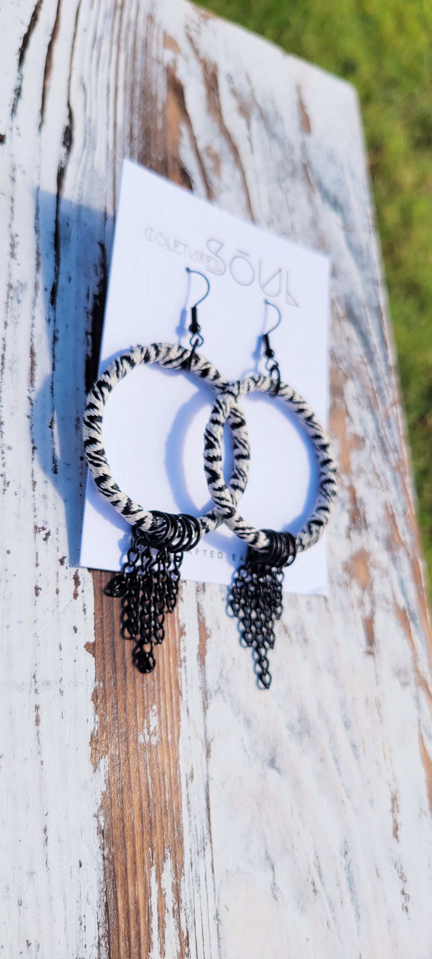 Hoops - B & W Chandelier (small)