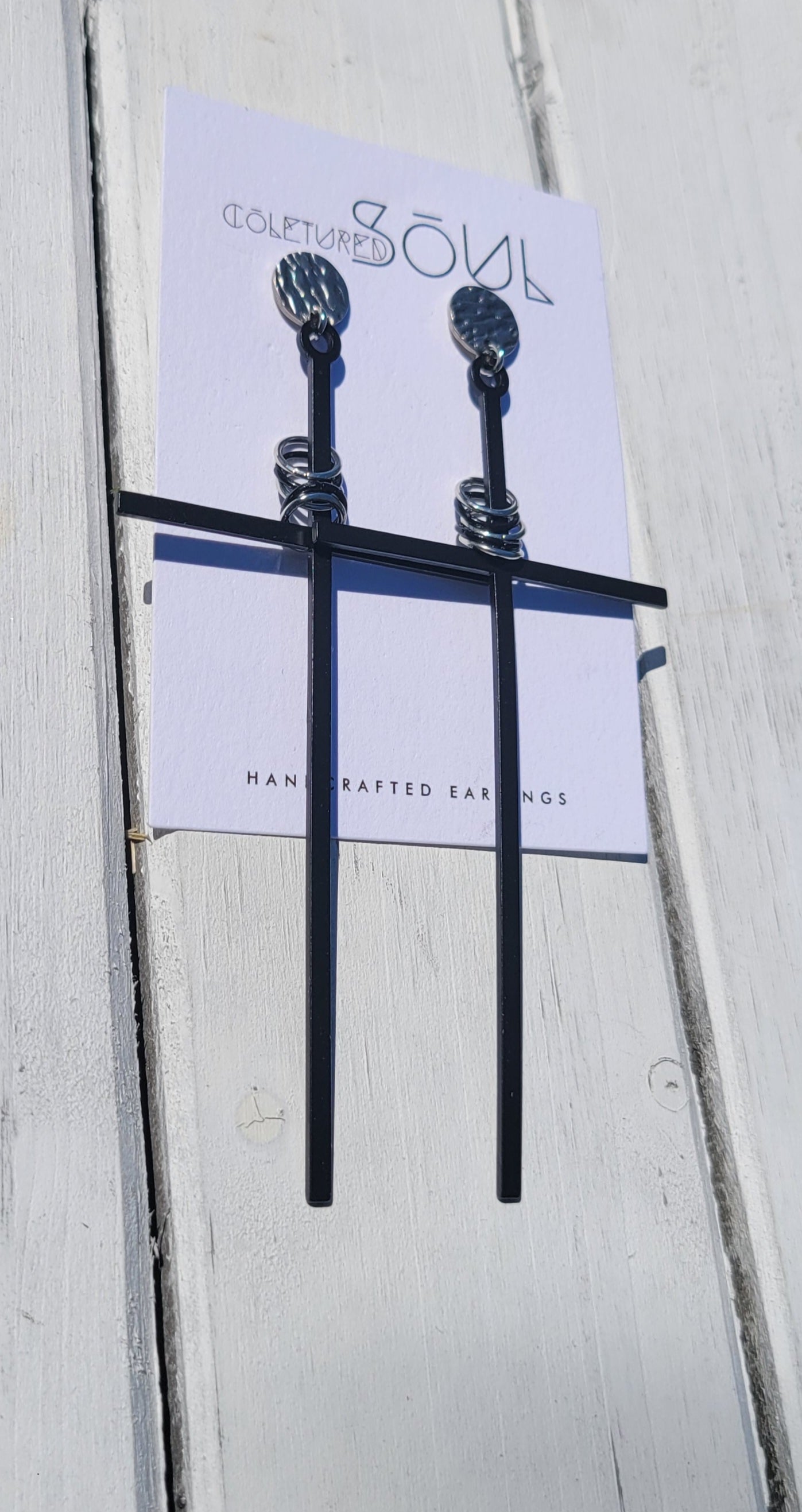 Kingdom - Large Black Cross w/ Silver Accents