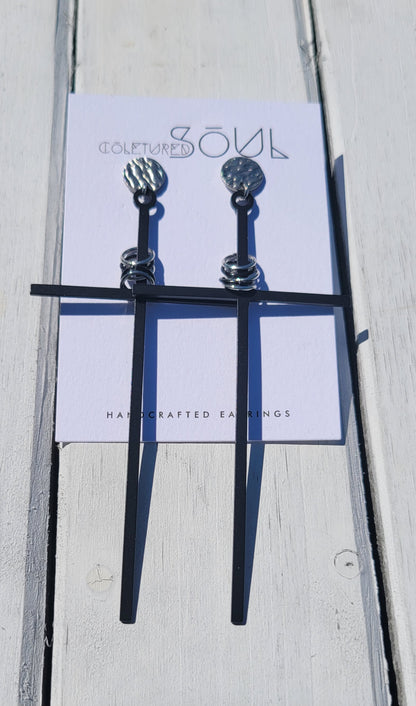 Kingdom - Large Black Cross w/ Silver Accents