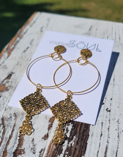 Gold Wire - Antique Dangles