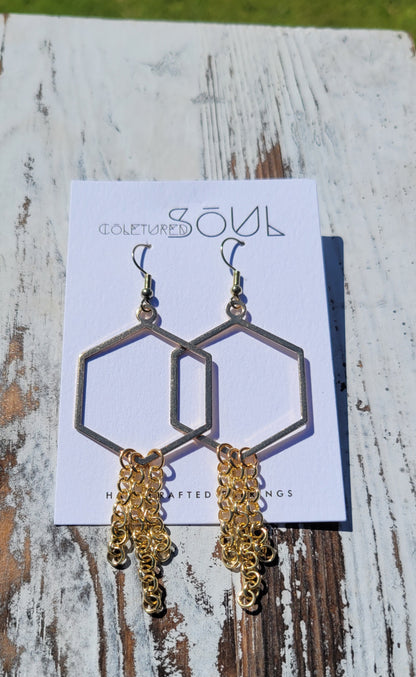 Geo Chic - Gold Hexagon Linked