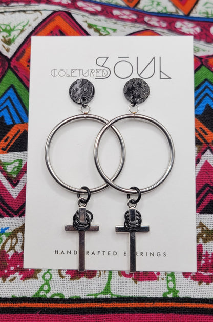 Kingdom Hoops - Silver w/ Black Accents (small)
