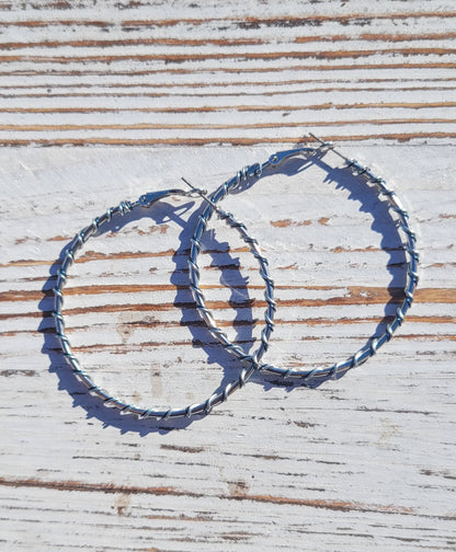 Hoops - Get Wired! Silver & Navy